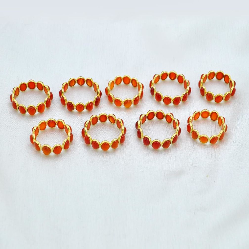 wholesale lot of 9 natural honey onyx 925 silver infinity ring (size 5.5 - 9) W1354
