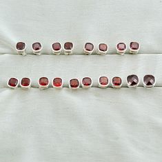 Wholesale lot of 9 natural red garnet 925 sterling silver dangle earrings jewelry w1959