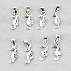 wholesale lot of 8 indonesian bali style solid 925 silver seahorse pendant w3593