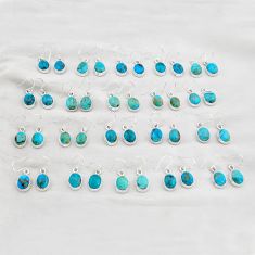 Wholesale lot of 20 green arizona mohave turquoise 925 silver earrings  w3680
