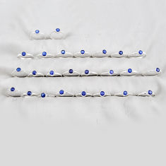 Wholesale lot of 25 natural blue iolite 925 silver ring (size 6 - 9) w3843